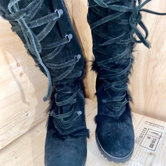 Coach suede tall heeled boots - Picture 2 of 12